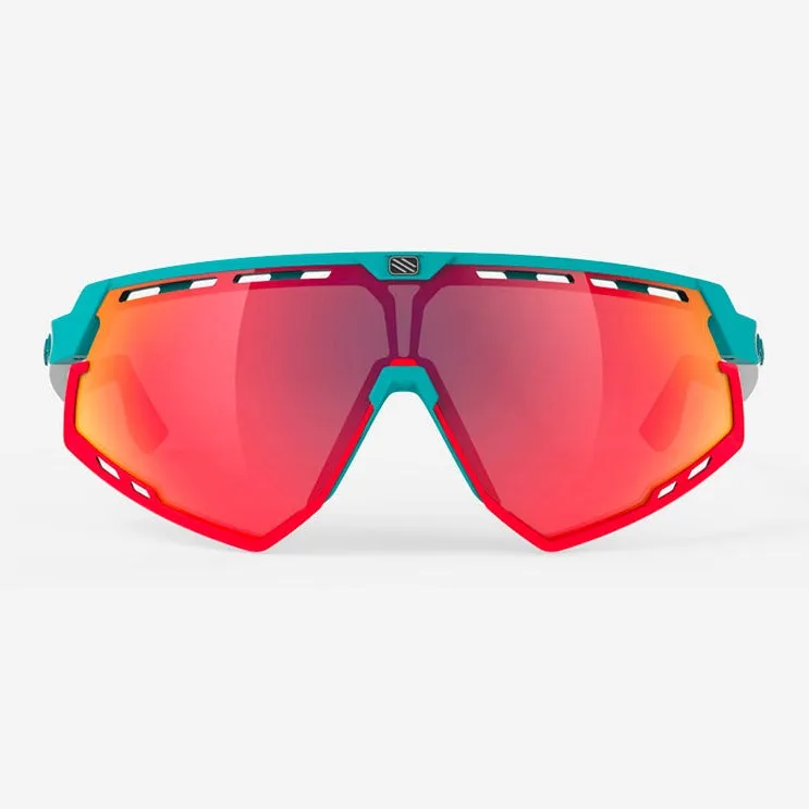 Rudy Defender sunglasses - Emerald White Matte Multilaser Red