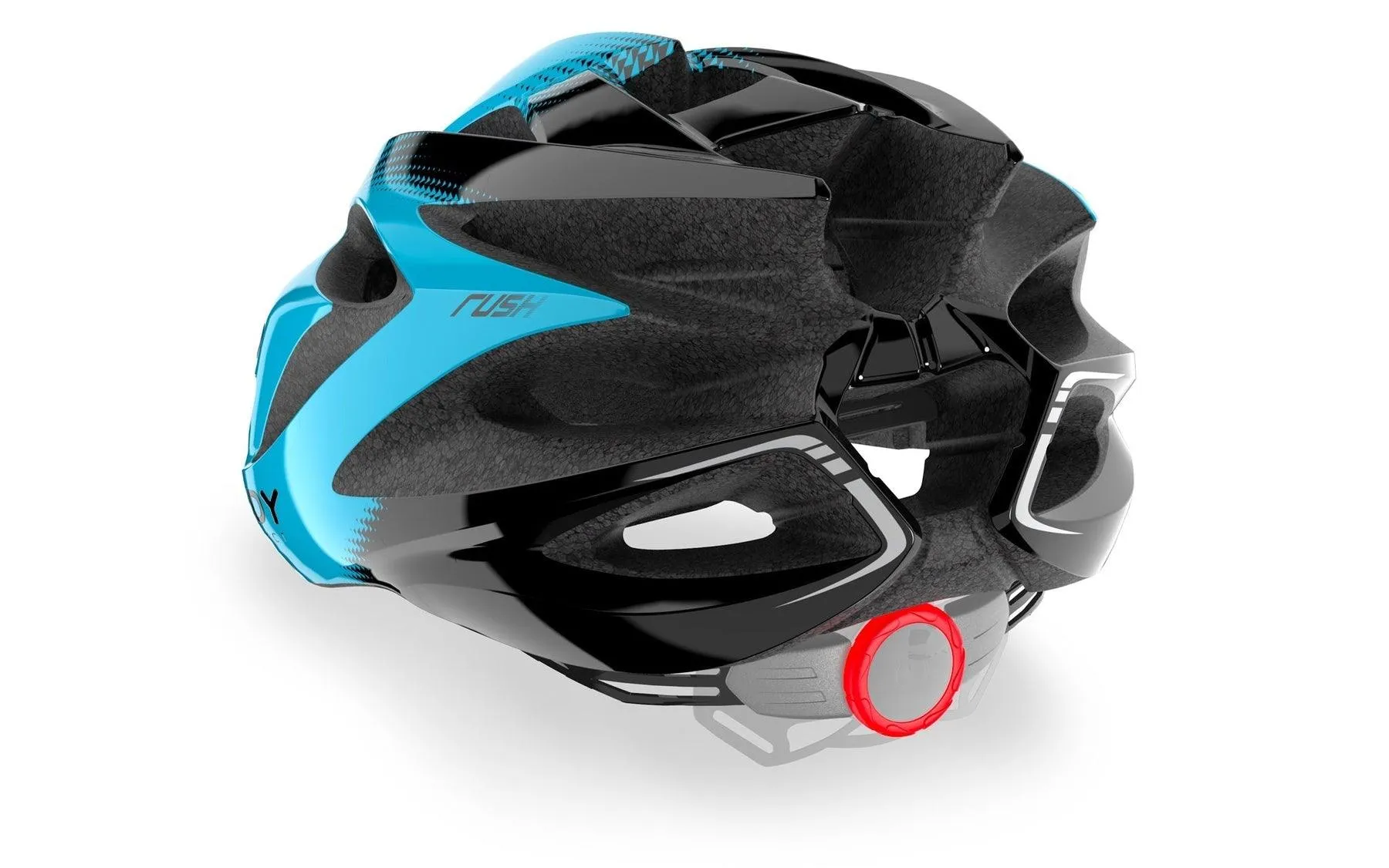 Rudy Project Rush Road Cycling Helmet (Azur/Black-Shiny)