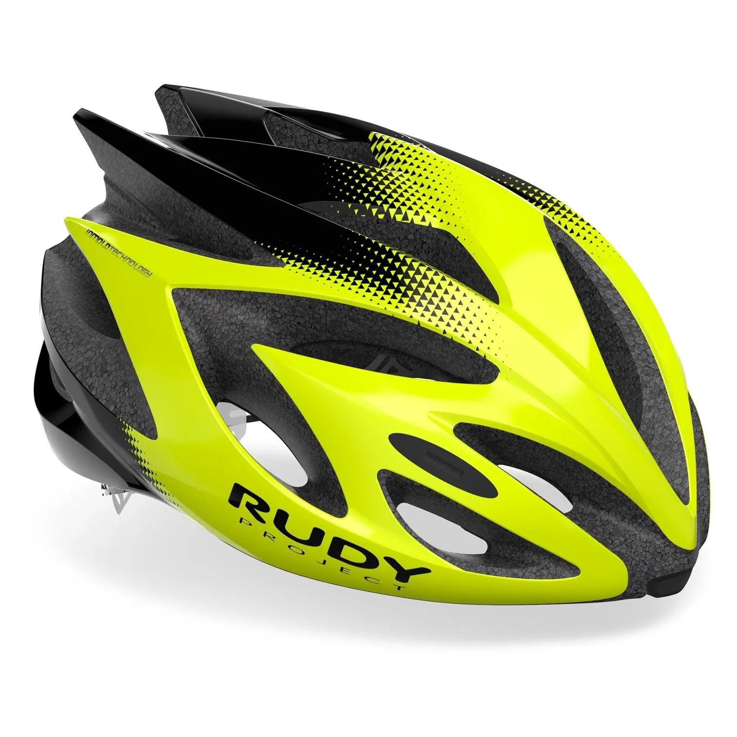 Rudy Project Rush Road Cycling Helmet (Yello Fluo/Black-Shiny)