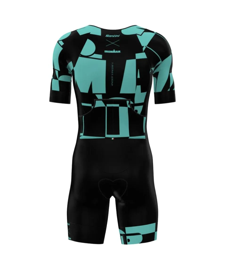 Santini Enigma Men's Triathlon Suit (Aqua)