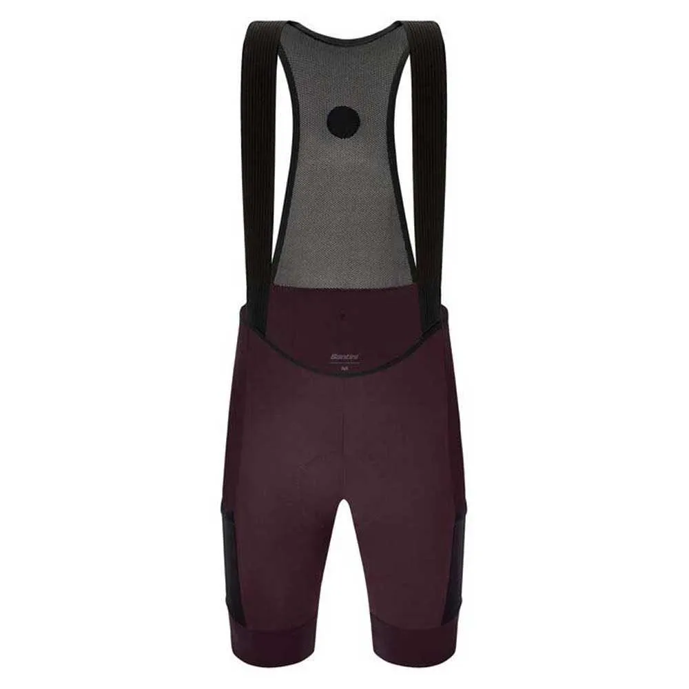 Santini Gravel Men's Cycling Bibshorts (Burgundy)
