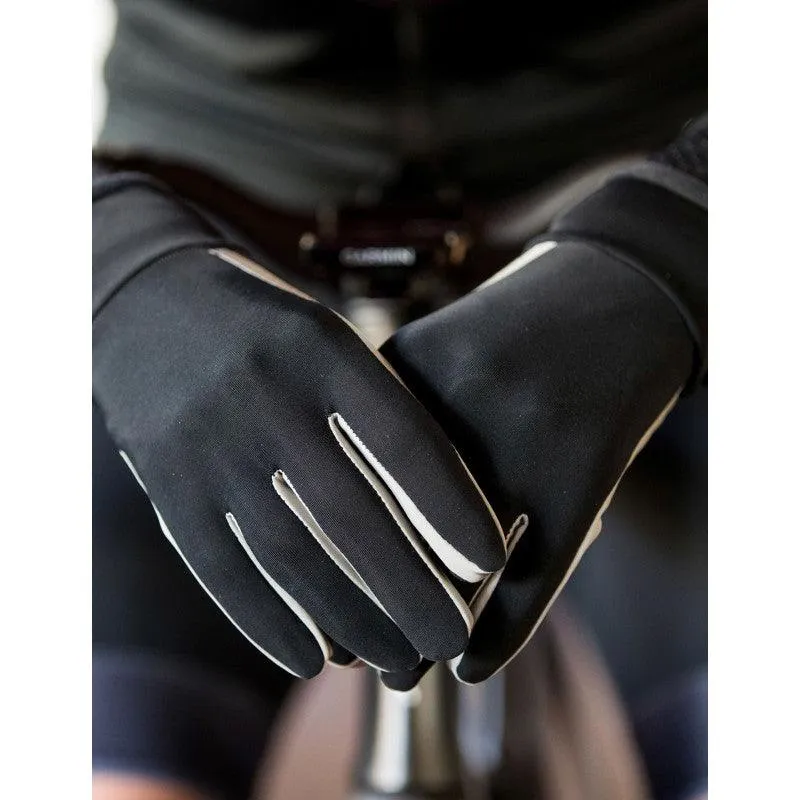 Santini H20 Vega Unisex Cycling Gloves (Black)
