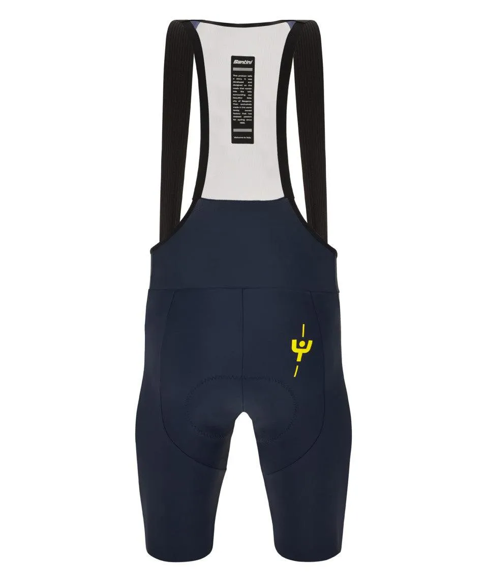Santini Le Malliot Jaune Men's Cycling Bibshorts (Navy Blue)