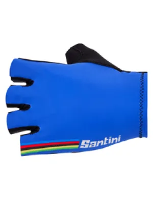 Santini UCI Official Rainbow Unisex Cycling Gloves (Royal Blue)