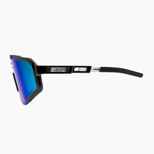 Scicon Aeroscope Sport Sunglasses (Black Gloss/Multimirror Blue)