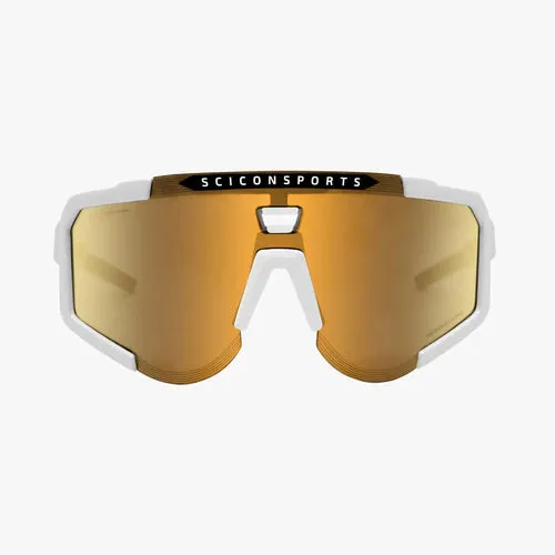 Scicon Aeroscope Sport Sunglasses (White Gloss/Multimirror Bronze)