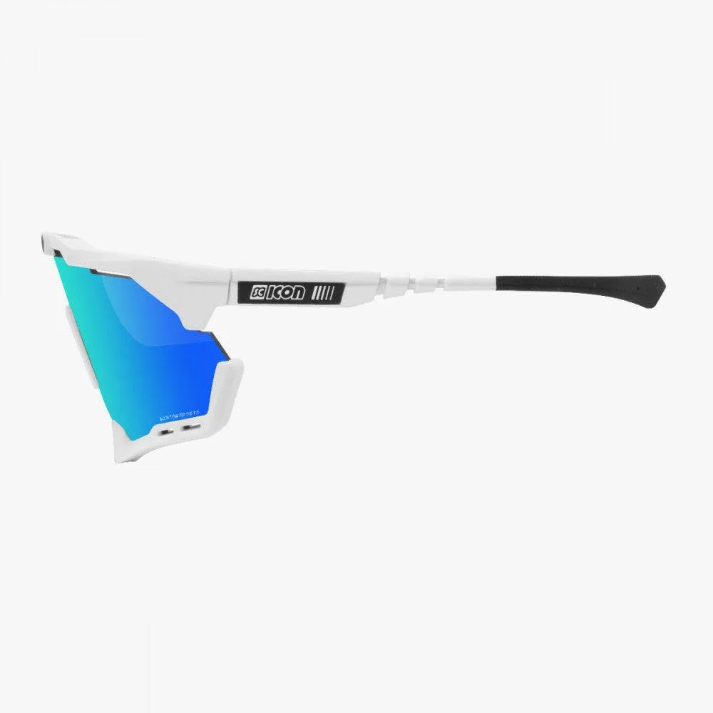 Scicon Aeroshade XL Sport Sunglasses (Multimirror Blue/White Gloss)
