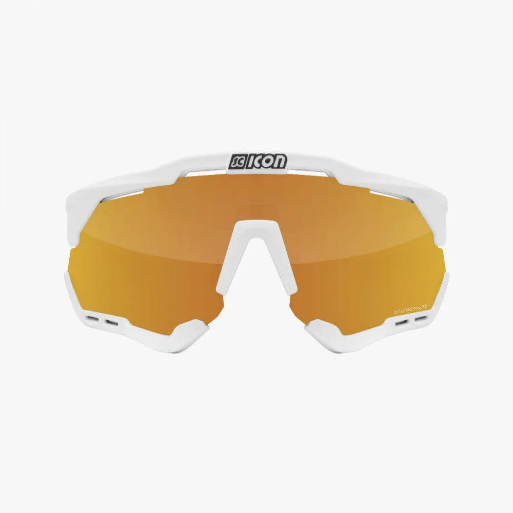 Scicon Aeroshade XL Sport Sunglasses (Multimirror Bronze/White Gloss)