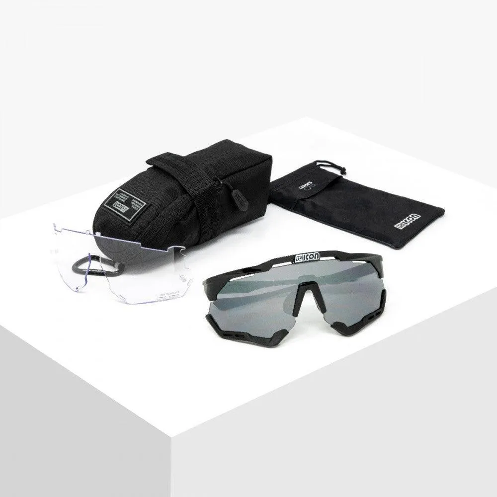 Scicon Aeroshade XL Sport Sunglasses (Multimirror Silver/Crystal Gloss)