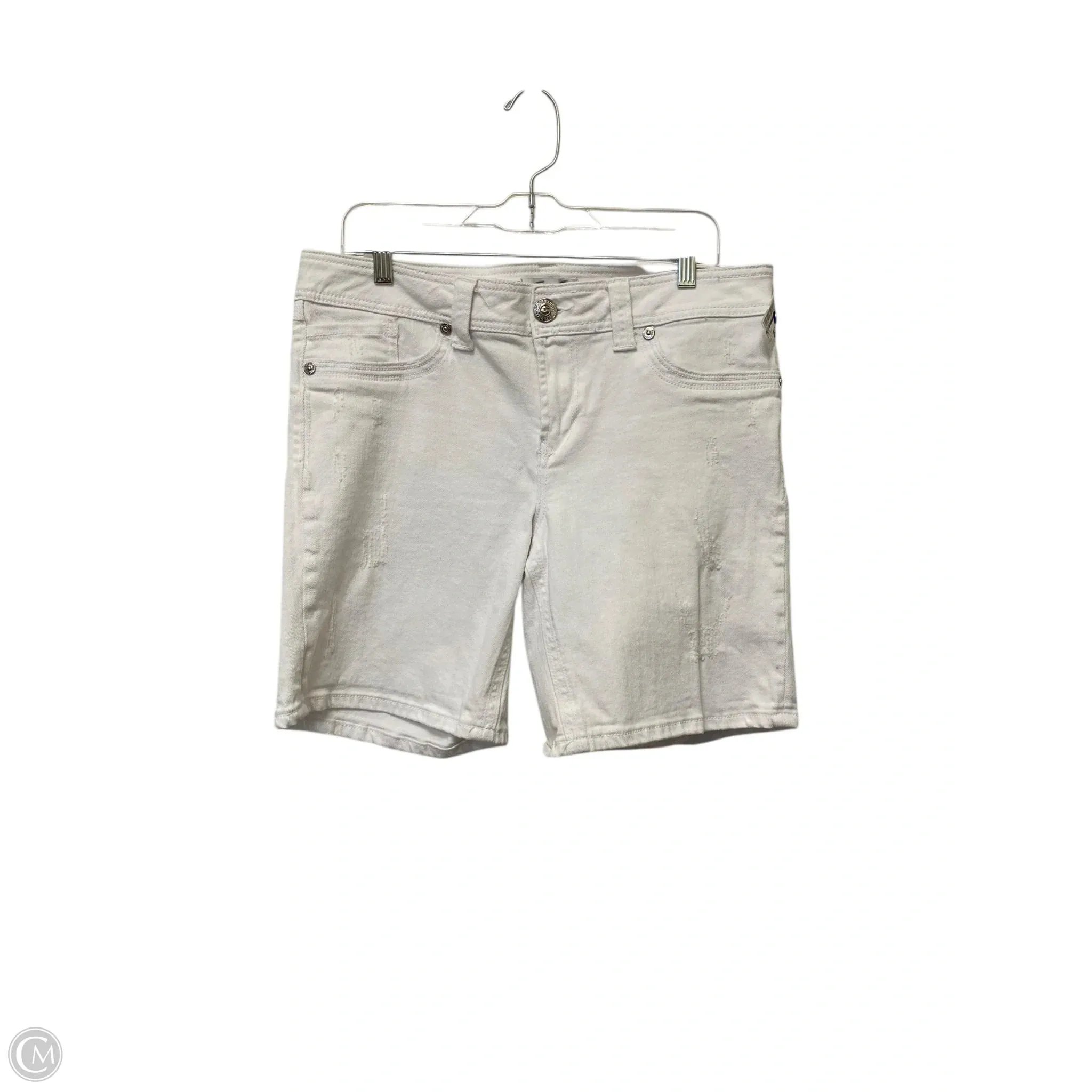 Shorts By Seven 7 In White Denim, Size: 14