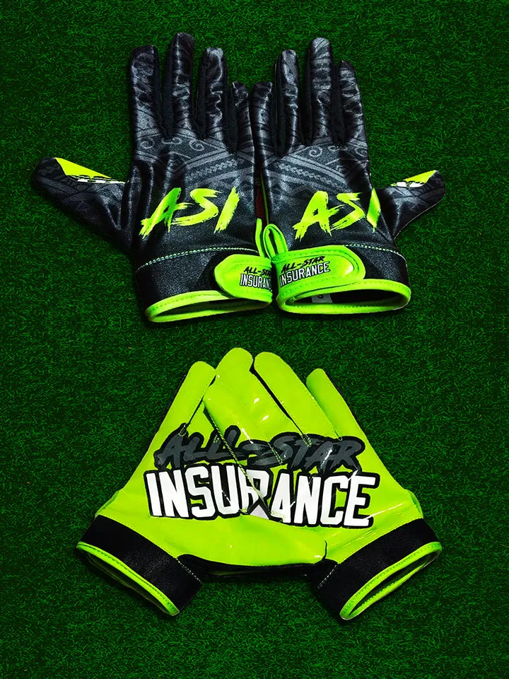 Sublimated Football Receiver Gloves KITBEAST