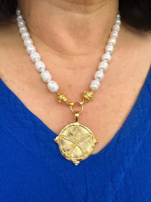 Susan Shaw Pearl Starfish Necklace