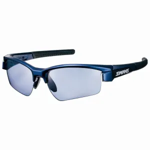 Swans LI SIN-0167 Sport Sunglasses (Polarized ULTRA Ice Blue/Dark Metallic Blue)