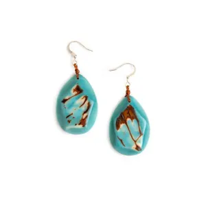 Tagua Amalia Turquoise Earrings