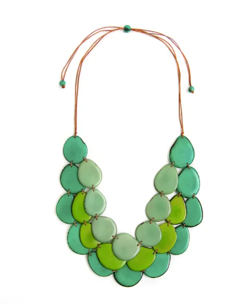 Tagua Amigas Lime Mint Necklace