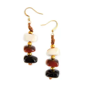 Tagua Zoriada Black Combo Earrings