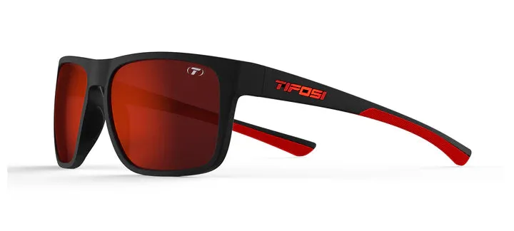Tifosi Swick Sport Sunglasses (Satin Black/Crimson Frame)