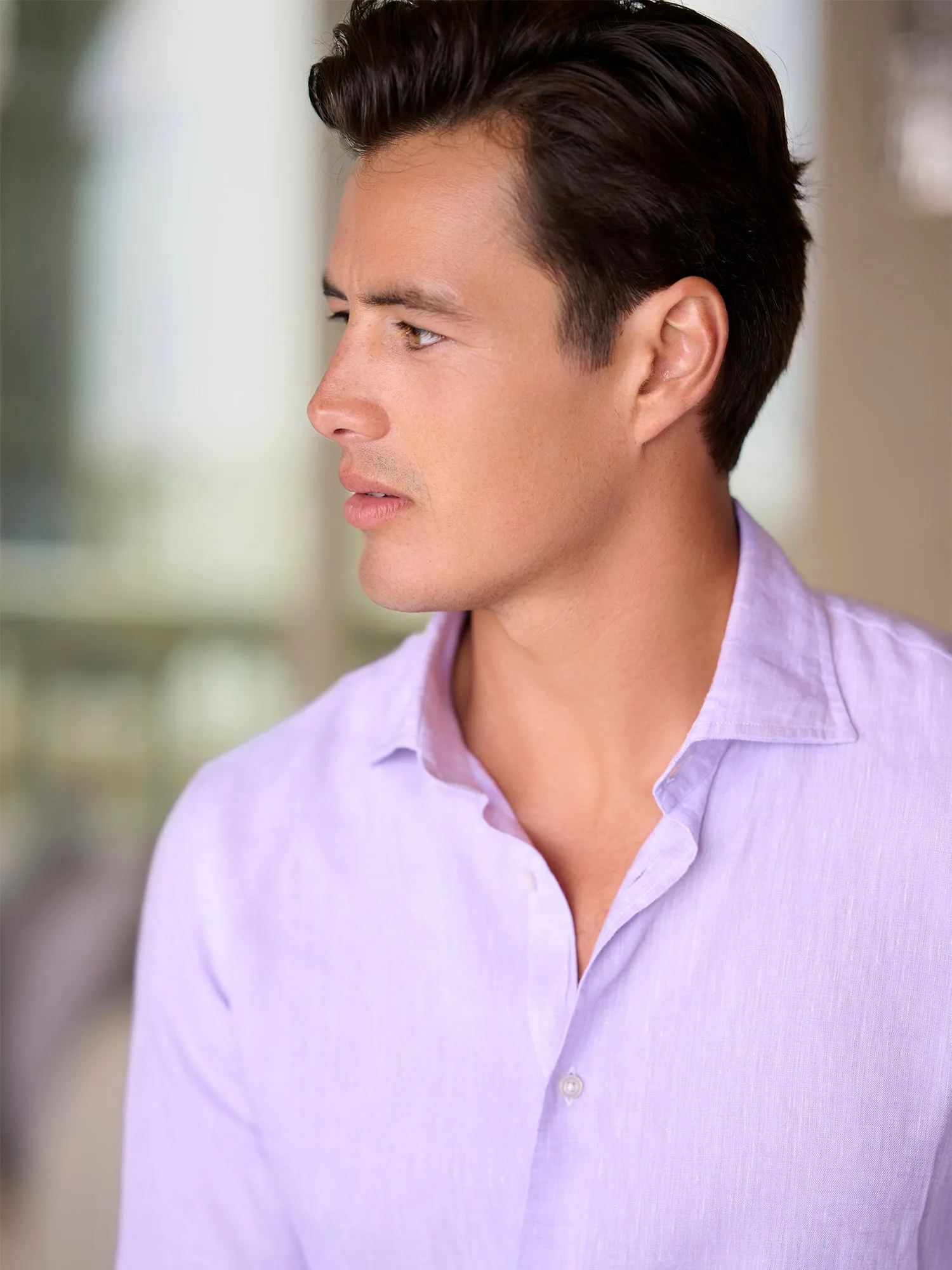 Tiki Solid Linen Shirt