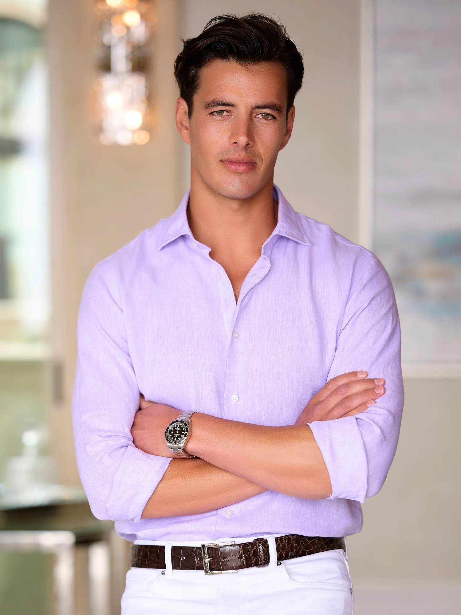 Tiki Solid Linen Shirt