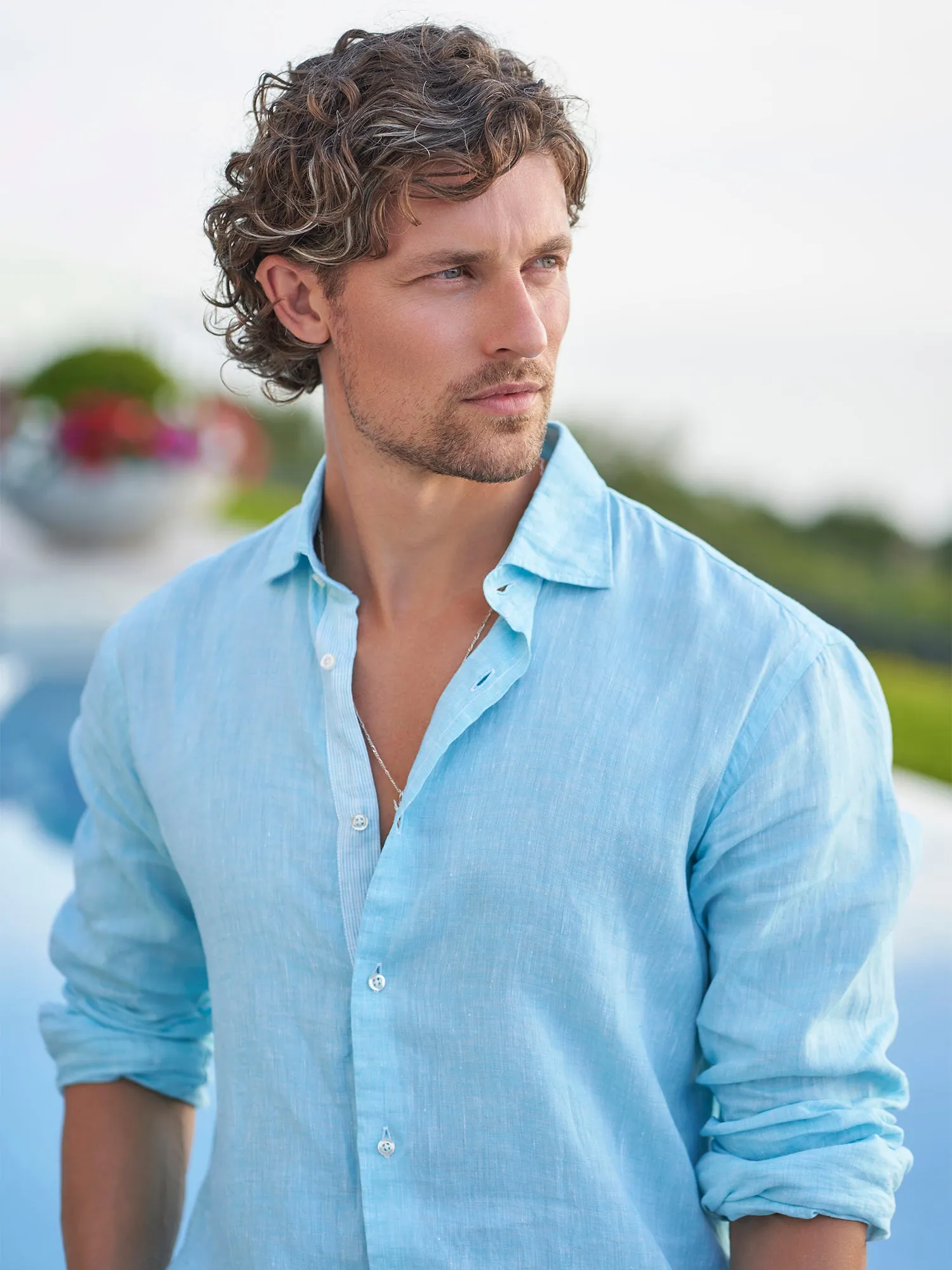 Tiki Solid Linen Shirt