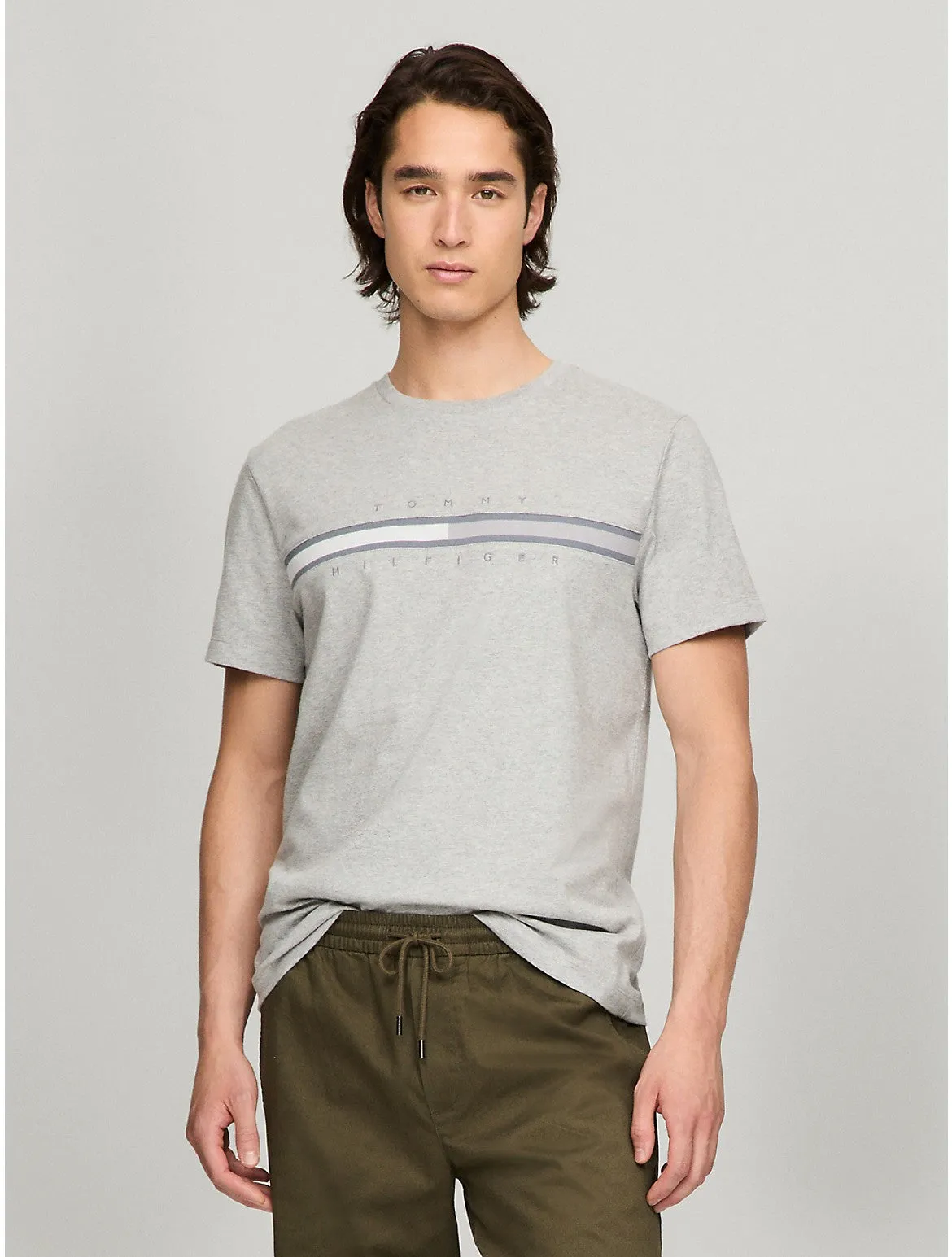 Tommy Hilfiger Men's Tonal Flag Logo T-Shirt