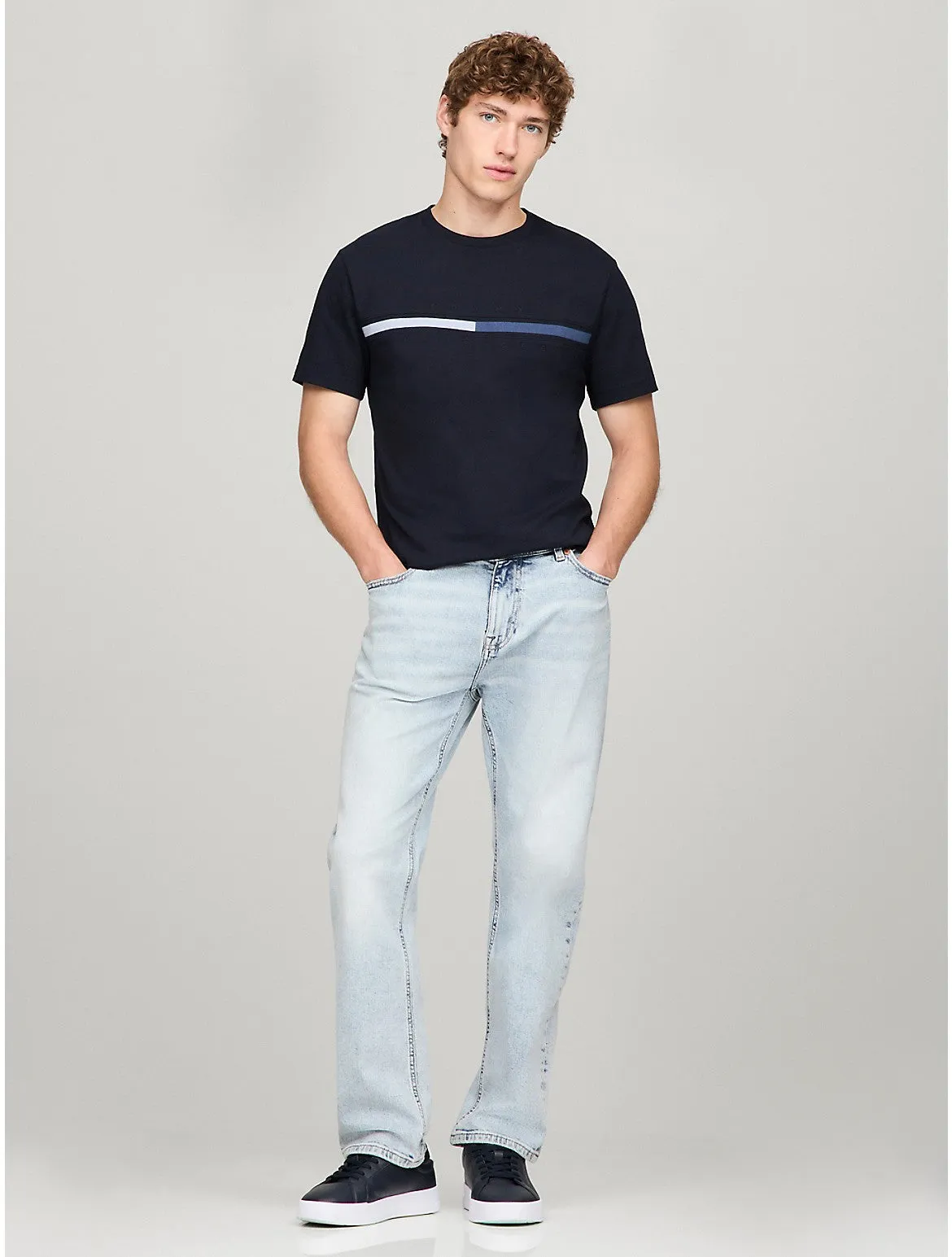 Tommy Hilfiger Men's Tonal Flag Logo T-Shirt