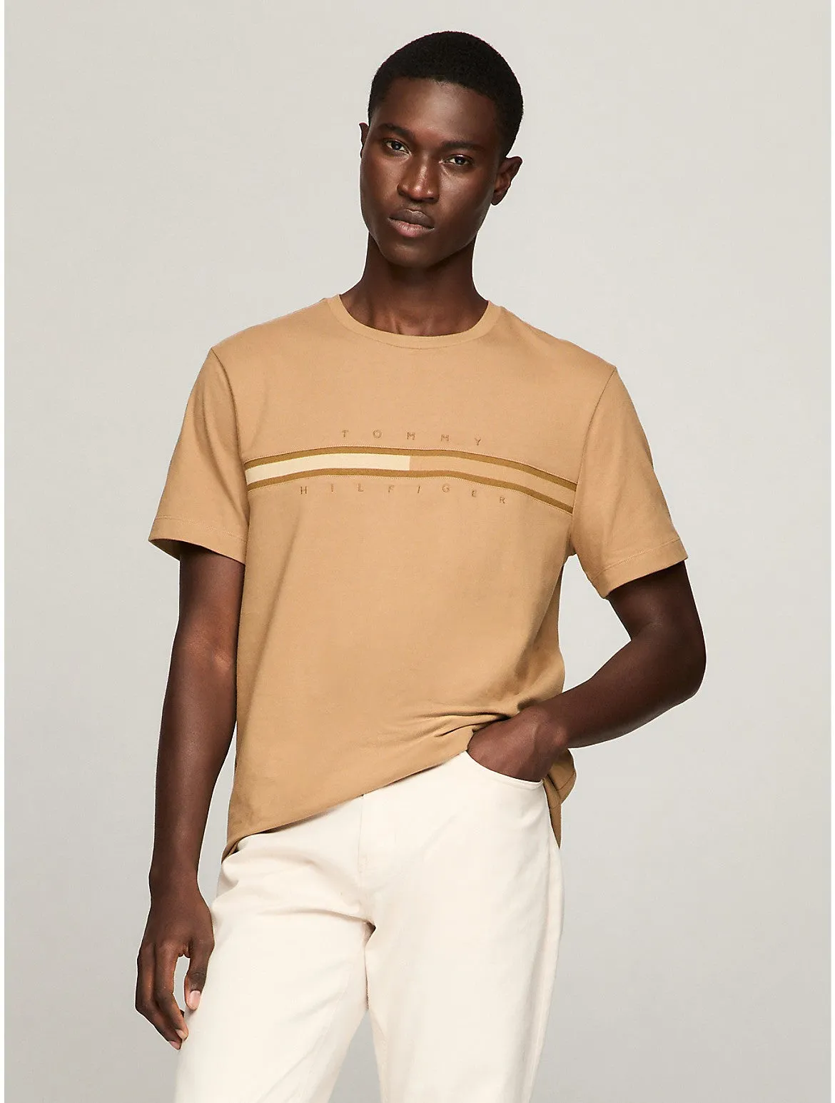 Tommy Hilfiger Men's Tonal Flag Logo T-Shirt