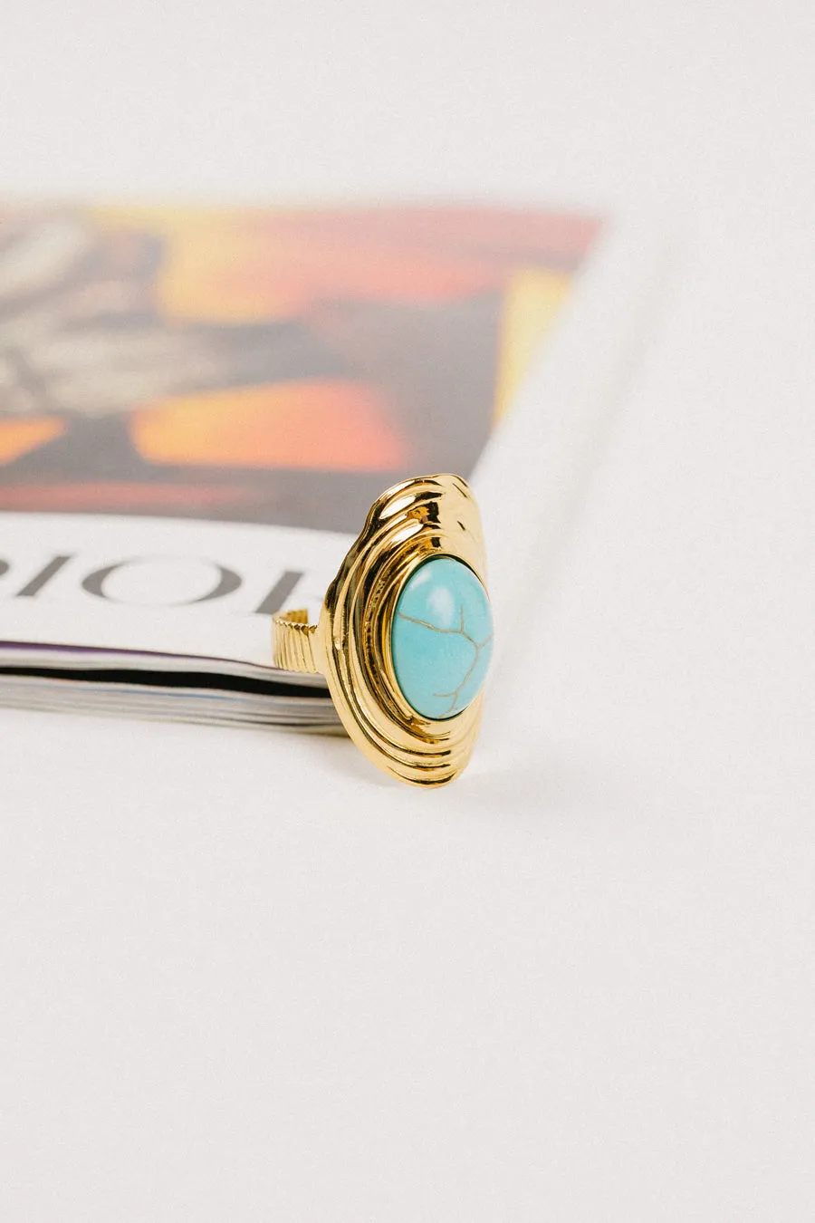 Turquoise Moonstone Ring