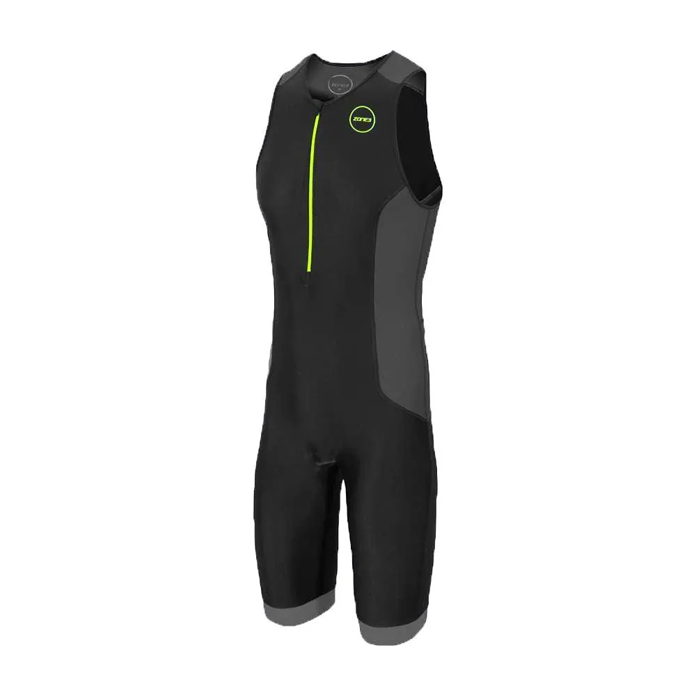 Zone 3 Aquaflo Plus Sleeveless Men's Triathlon Suit (Black/Neon Green)