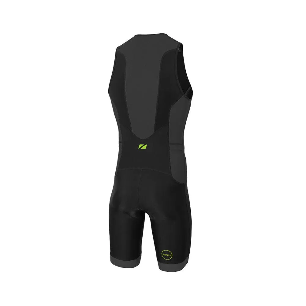 Zone 3 Aquaflo Plus Sleeveless Men's Triathlon Suit (Black/Neon Green)